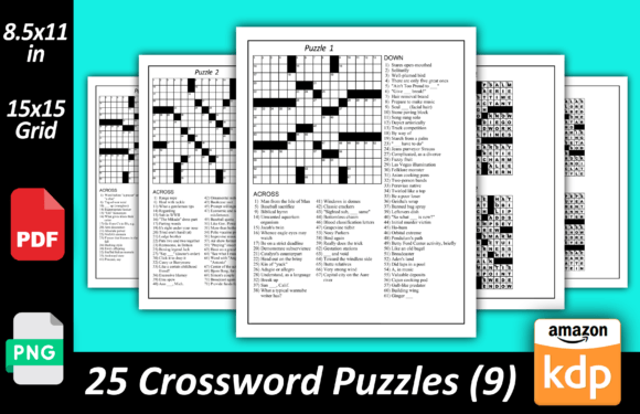 25 Crossword Puzzles 9: A Practical Resource for Puzzle Book Creators