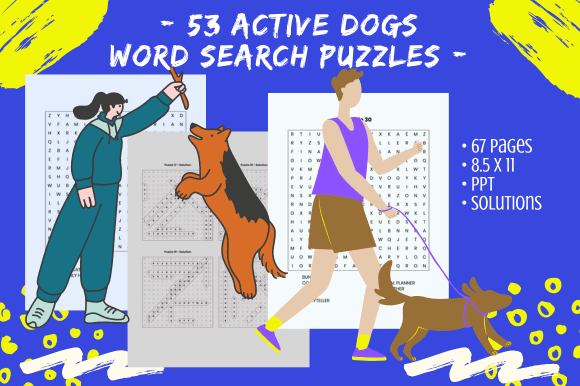 53 Active Dog Sports Word Search Puzzles