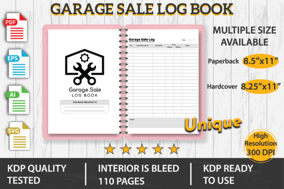 Garage Sale Log Book KDP Interior: Sell Smarter