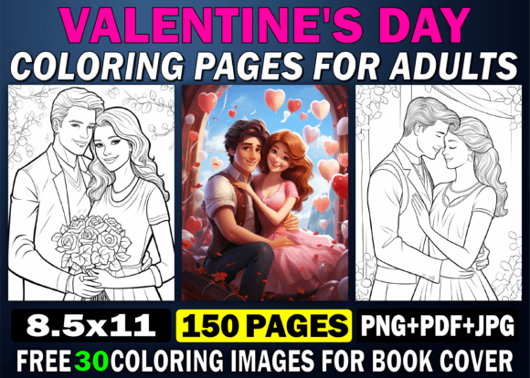 Unlock Creative Romance with 150 Valentine's Day Coloring Pages for Adults: A Premium KDP Interior Package