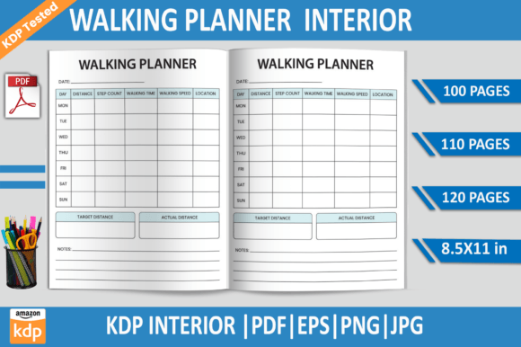 Walking Planner KDP Interior: A Ready-to-Print Resource for Your Next Amazon Bestseller