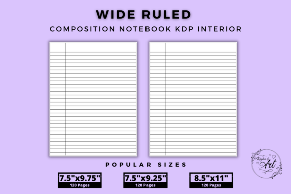 Wide Ruled Notebook Interior for KDP: A Smart Starting Point