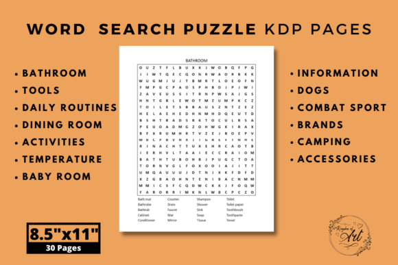 Word Search Puzzle Book Interior for KDP: A Publisher’s Guide